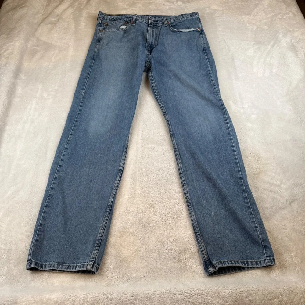 Levi's‎ 505 Regular Fit Jeans Mens Denim Pants W36 L32 Light Wash Blue